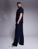South Beach drawstring beach pants in slate blue