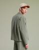 ASOS DESIGN ribbed boxy cropped suit jacket in olive green