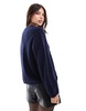 & Other Stories alpaca and wool blend fluffy knit sweater in dark blue