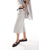 ASOS DESIGN long shorts in gray stripe