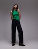ARKET rib jersey tank top in green