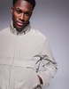 Armani Exchange waffle windbreaker jacket in beige