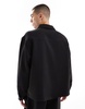 Bershka premium long sleeve shirt in black - part of a set