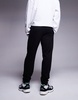 EA7 front logo sweatpants in black