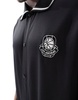 Bershka sports tipped collar shirt in black