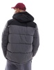 Jack & Jones color block puffer jacket in dark gray & black