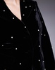 ASOS LUXE Curve pearl embellished velvet blazer in black - part of a set