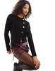 ASOS DESIGN faux leather pleated shorts in burgundy