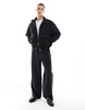 Bershka harrington tailored jacket in black