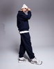 ASOS DESIGN premium heavyweight oversized sweatpants 400gsm in navy