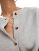 Brave Soul short sleeve cardigan in gray