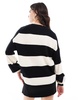 ONLY drop shoulder stripe sweater in black & white