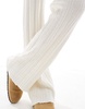 Bershka textured knit pants in ecru - part of a set