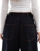ASOS DESIGN side cinch jeans in black