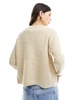Pieces reversible tie front cardigan in light beige