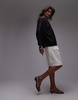 ARKET blouse with sculptural sleeves and gathered back detail in black