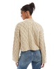 Bershka high neck chunky sweater in sand