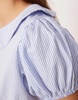 ASOS DESIGN lounge peter pan collar pajama blouse in blue stripe - part of a set