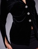 River Island velvet shirt in black