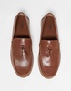 ASOS DESIGN tassel loafers in tan leather with natural sole