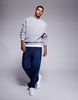 ASOS DESIGN premium heavyweight oversized sweatshirt 400gsm in heather gray