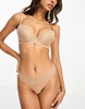 Ann Summers A-G Sexy lace plunge bra in light beige