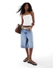Bershka polyamide bandeau top in white
