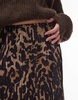 Topshop abstract animal plisse midaxi skirt in multi