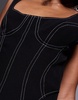 ASOS DESIGN topstitch corset detail structured jumpsuit in black