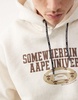 Aape By A Bathing Ape logo hoodie with backprint in beige