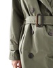 Brave Soul Petite longline belted trench in khaki