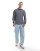 Another Influence relaxed fit striped t-shirt in navy