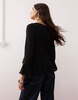 Miss Selfridge flared sleeve tie front long sleeve top