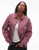 Carhartt WIP OG Michigan jacket in washed pink