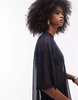 ASOS DESIGN oversized mesh T-shirt in navy