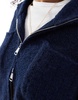 ASOS DESIGN zip up cardigan with pocket and collar detail in navy