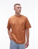 ARKET heavyweight jersey oversized t-shirt in orange