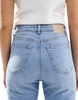 Bershka comfort fit mom jeans in light blue
