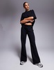 ASOS DESIGN interlock flared sweatpants in black - part of a set