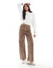 Bershka soft touch high neck top in ecru - part of a set