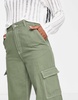 Bershka cargo straight jeans in light khaki