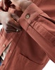Another Influence pocketed overshirt in chestnut