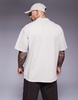 BOSS Orange Te_Dye tonal logo overdye t-shirt relaxed fit in beige