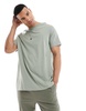 Brave Soul oversized T-shirt in mineral green