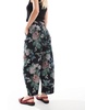 ASOS DESIGN Petite barrel leg pants in floral print