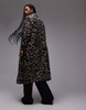 AllSaints Mabel wool blend coat in leopard