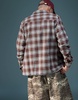 ASOS DESIGN boxy 90s oversized shirt in brown check