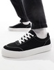 ASOS DESIGN plimsoll sneakers in black