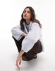 ARKET super soft alpaca wool blend relaxed sweater in light blue