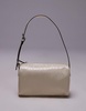Topshop Sullivan barrel shoulder bag in off white
